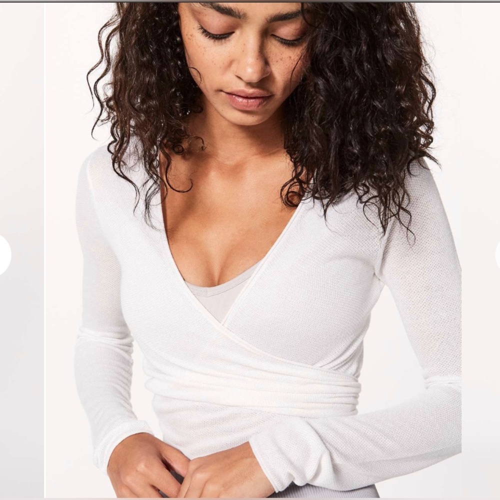 lululemon x taryn toomey the class wrap sweater